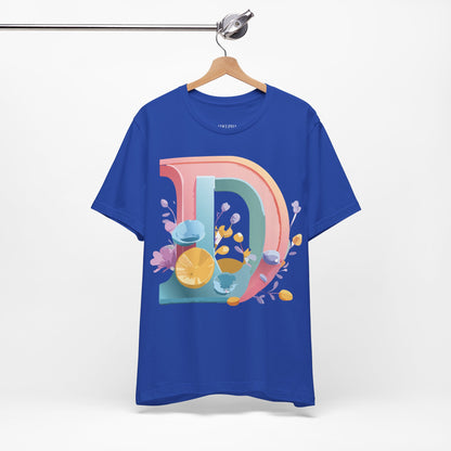 Natural Cotton Tee Shirt - Letters Collection - D Printify
