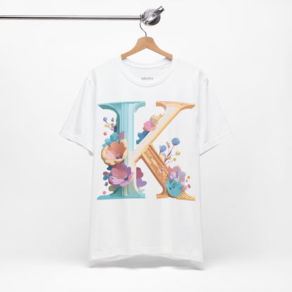 Natural Cotton Tee Shirt - Letters Collection - K Printify