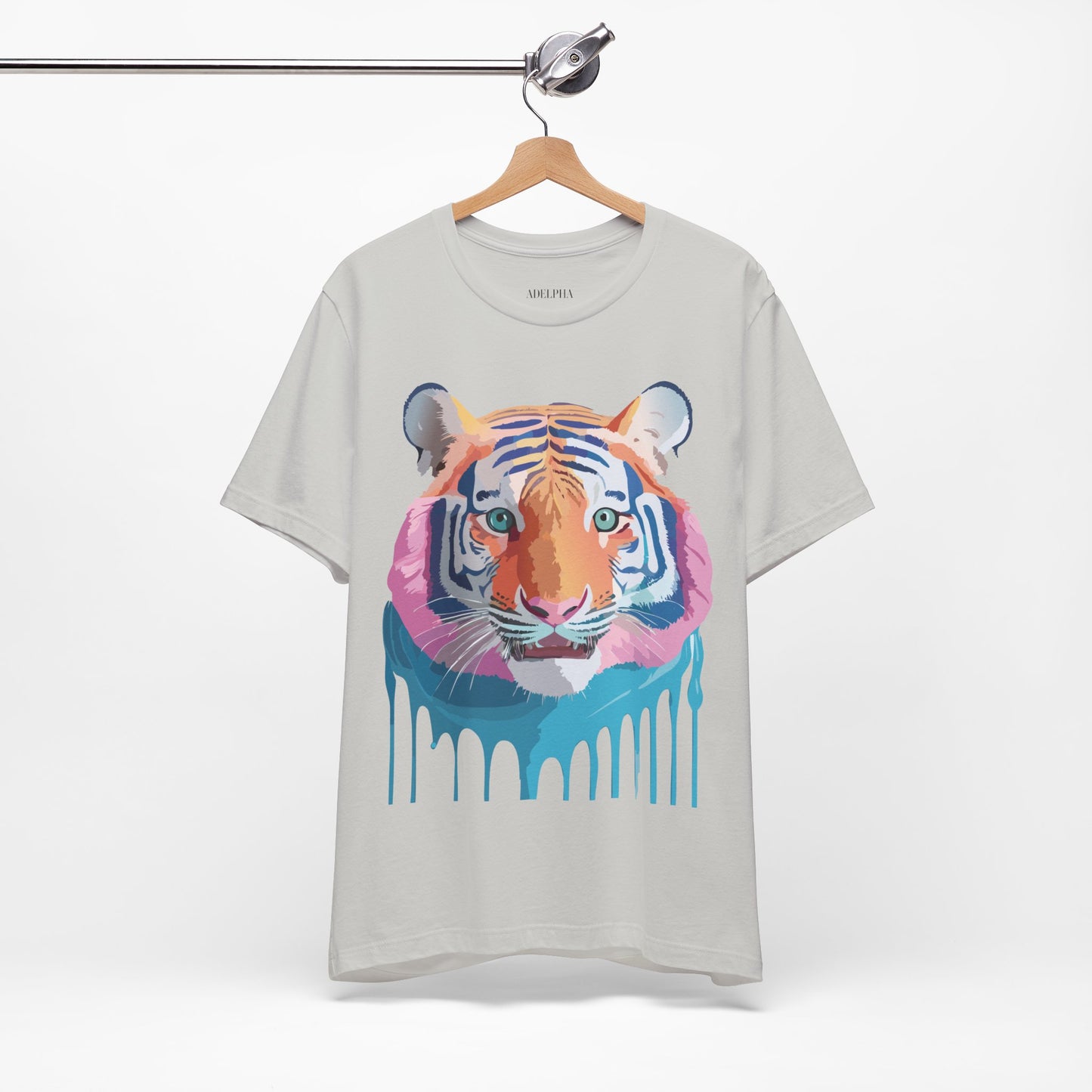 Natural Cotton Tee Shirt with Tiger