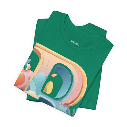 Natural Cotton Tee Shirt - Letters Collection - B Printify