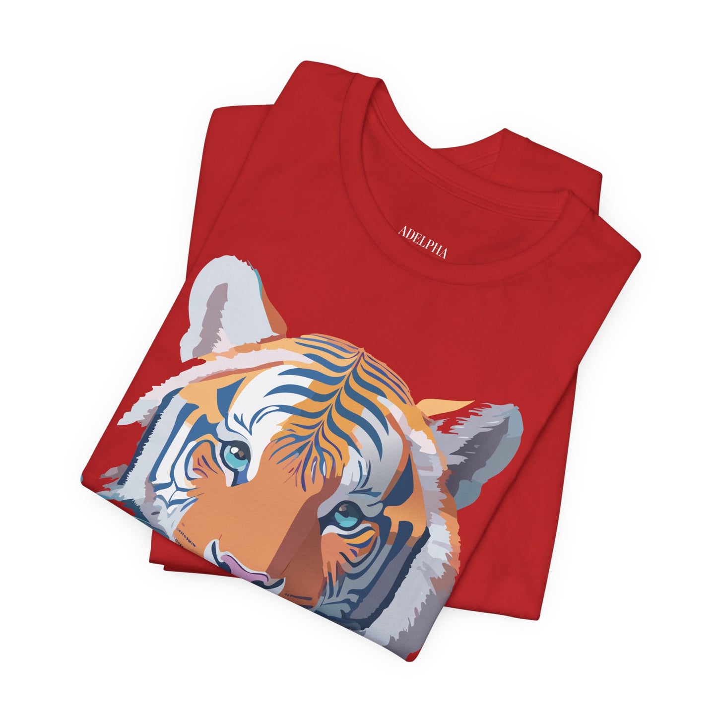 Natural Cotton Tee Shirt with Tiger