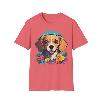 Dog Shirt Unisex Animal Tee Softstyle Cotton Ring Spun Comfort