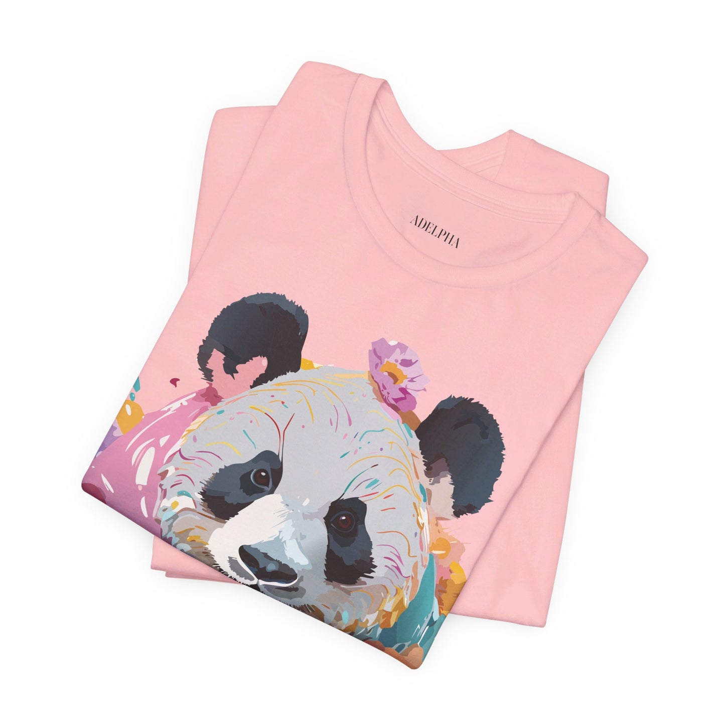 T-shirt en coton naturel avec panda