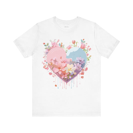 T-Shirt aus natürlicher Baumwolle – Love Story-Kollektion