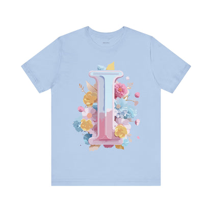 Natural Cotton Tee Shirt - Letters Collection - I Printify
