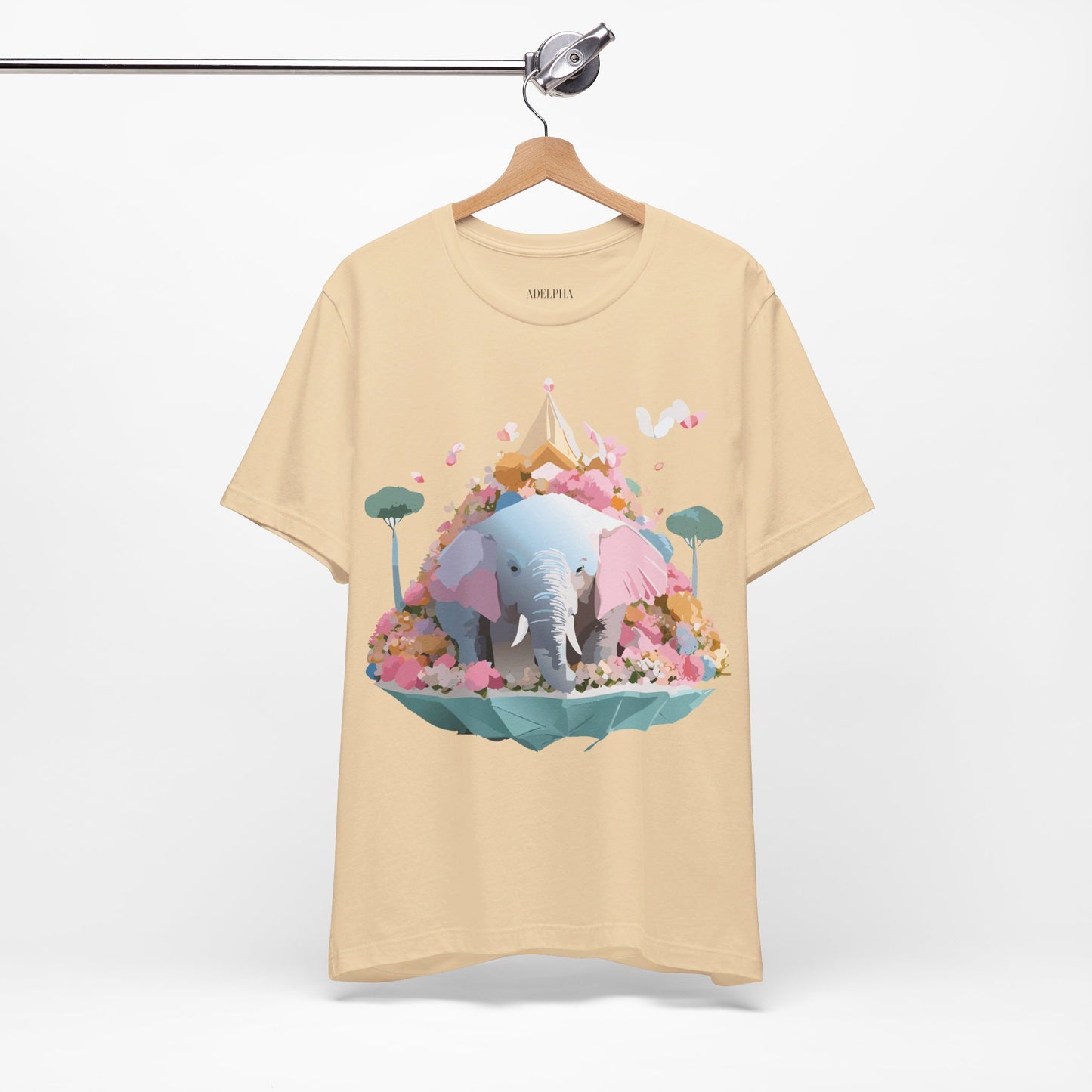 T-Shirt aus natürlicher Baumwolle mit Elefant