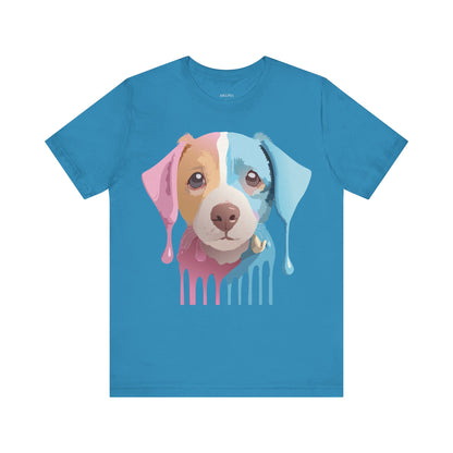 Natural Cotton Tee Shirt with Dog Printify