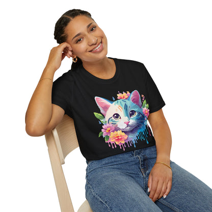 Cat Shirt Unisex Cat Lover Tee Premium Gildan Softstyle 64000 Lightweight