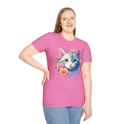 Cat Shirt Unisex Cat Lover Tee Premium Gildan Softstyle 64000 Lightweight