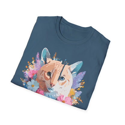 Unisex Cat Shirt Softstyle Tee 100 Percent Ring Spun Cotton Gildan 64000