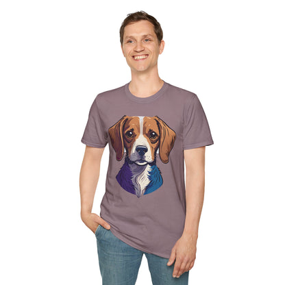 Dog Shirt Unisex Animal Print Tee Softstyle 100 Percent Cotton Gildan 64000
