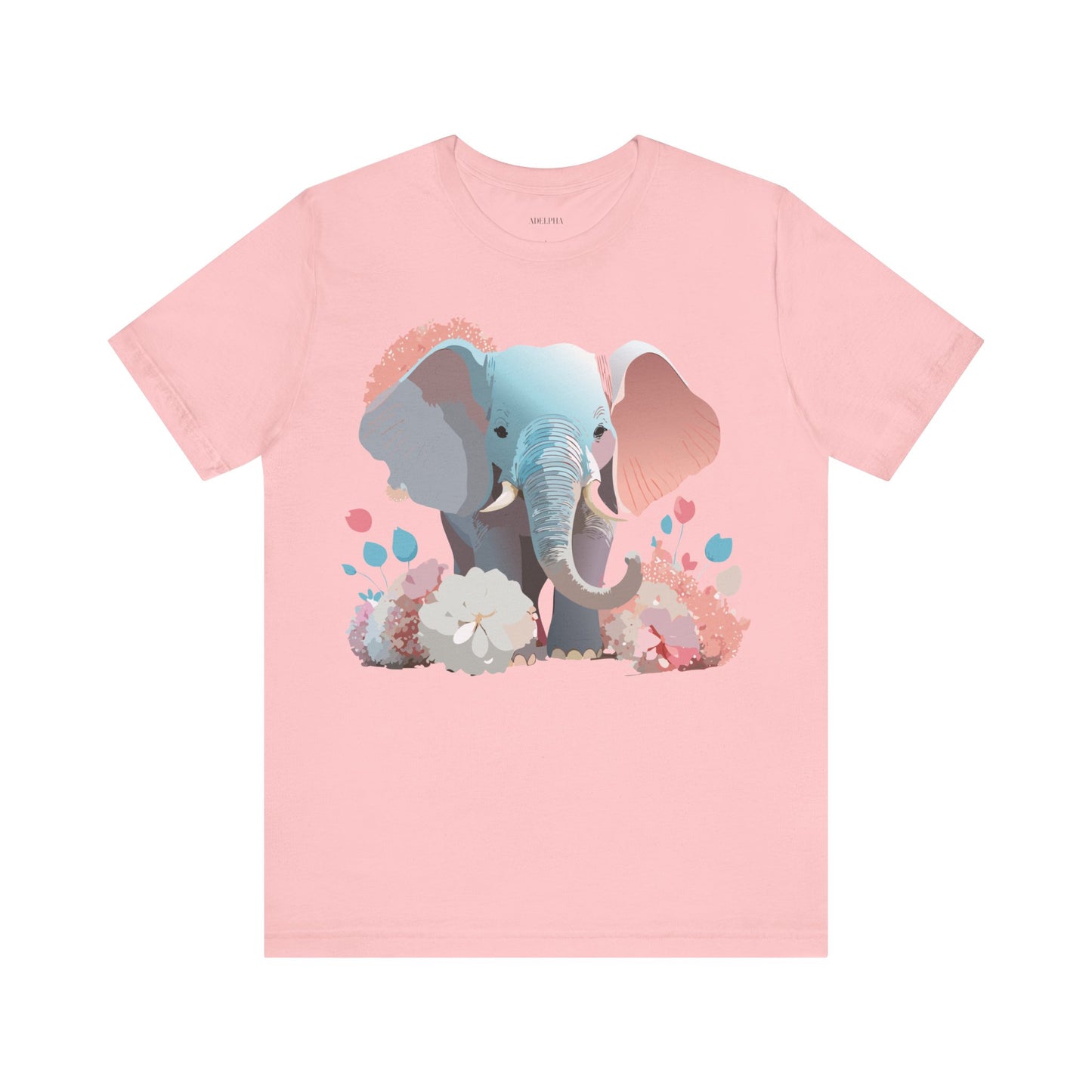 T-shirt en coton naturel avec motif éléphant