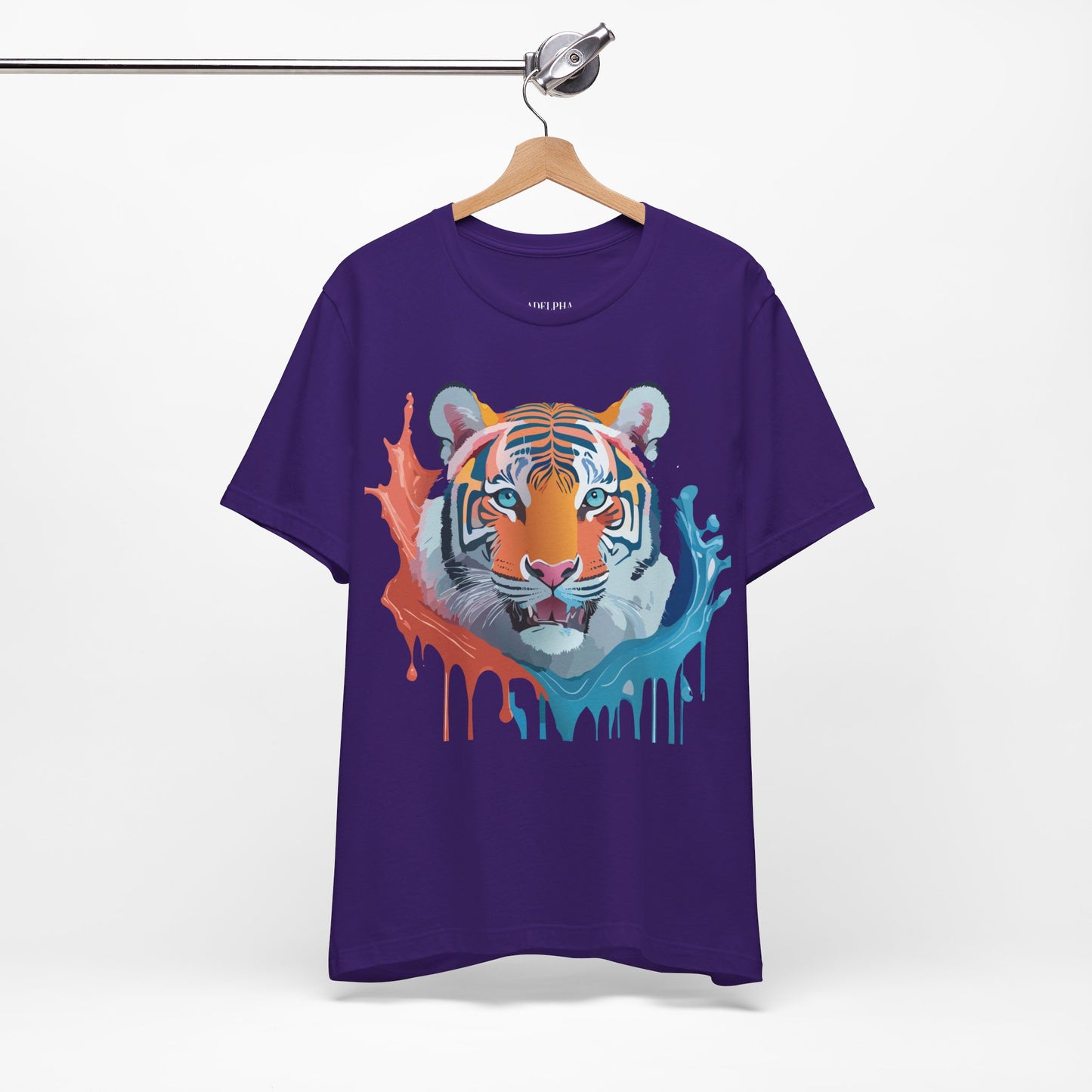 Natural Cotton Tee Shirt with Tiger