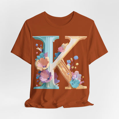 Natural Cotton Tee Shirt - Letters Collection - K Printify