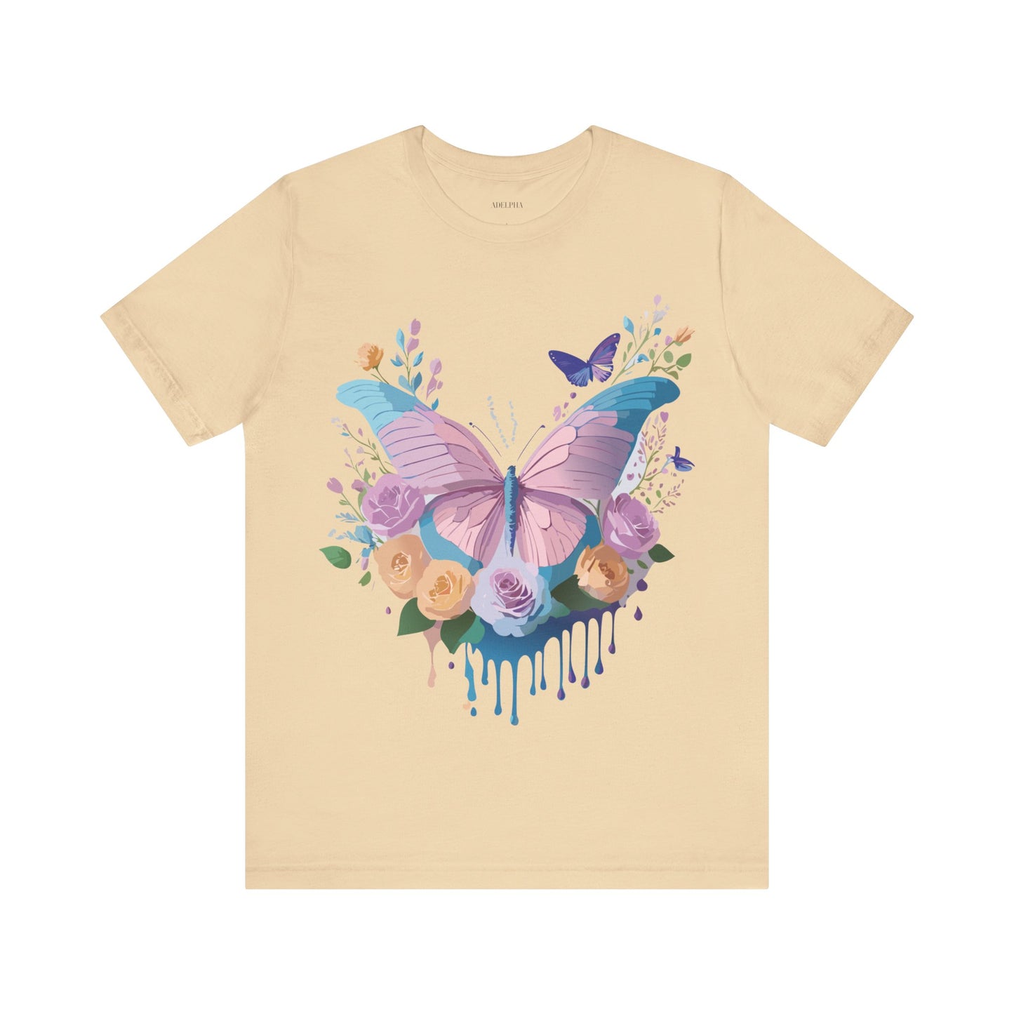 T-shirt en coton naturel avec papillon