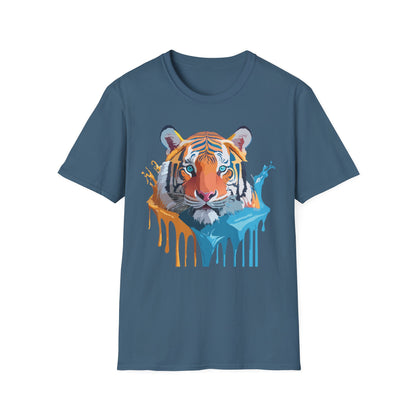Tiger Shirt Unisex Animal Tee Ring Spun Cotton Gildan Softstyle Short Sleeve