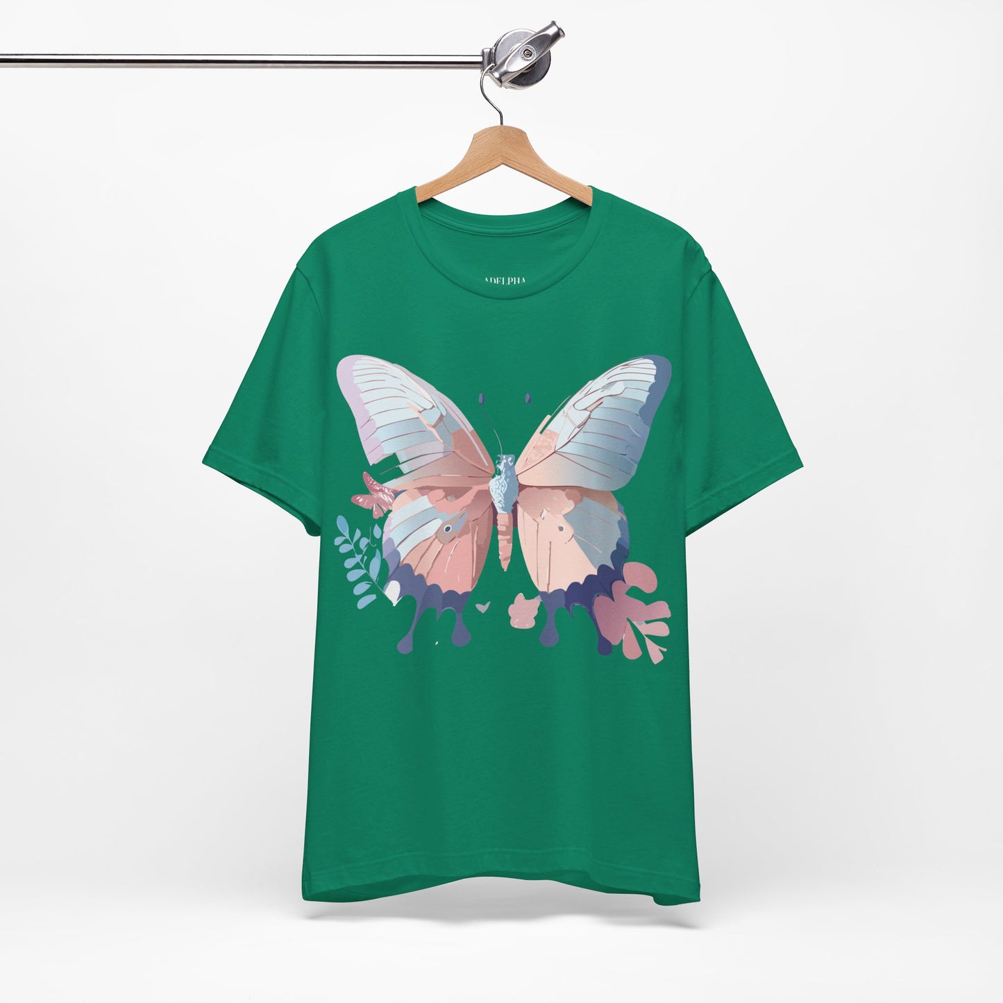 T-shirt en coton naturel avec papillon