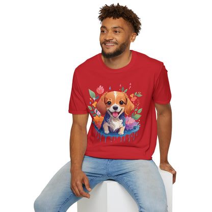 Dog Shirt Animal Print Tee Unisex Gildan Softstyle 64000 Cotton Tee