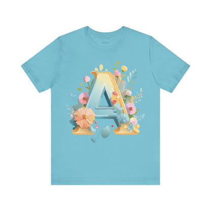 Natural Cotton Tee Shirt - Letters Collection - A Printify