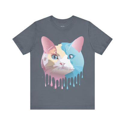 Natural Cotton Tee Shirt with Cat Printify