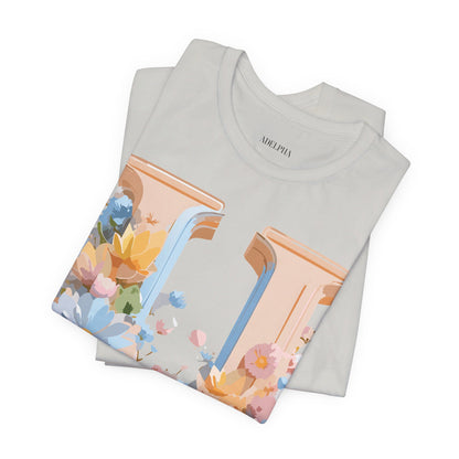 Natural Cotton Tee Shirt - Letters Collection - U Printify