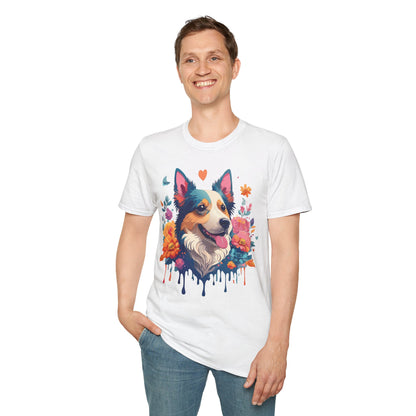Animal Print Dog Shirt Unisex Softstyle Cotton Tee For Pet Lovers