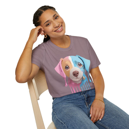 Unisex Dog Shirt Animal Tee Gildan Softstyle 64000 Cotton Tee