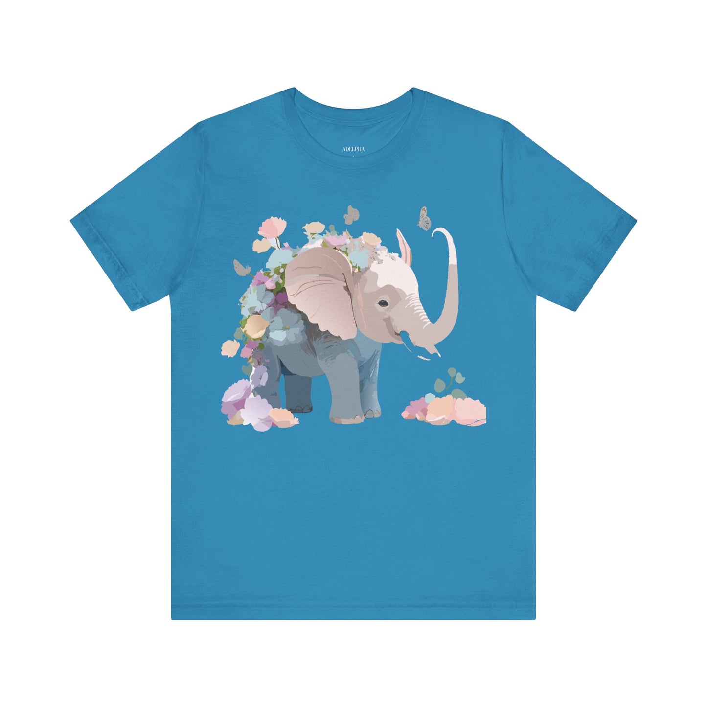 T-Shirt aus natürlicher Baumwolle mit Elefant