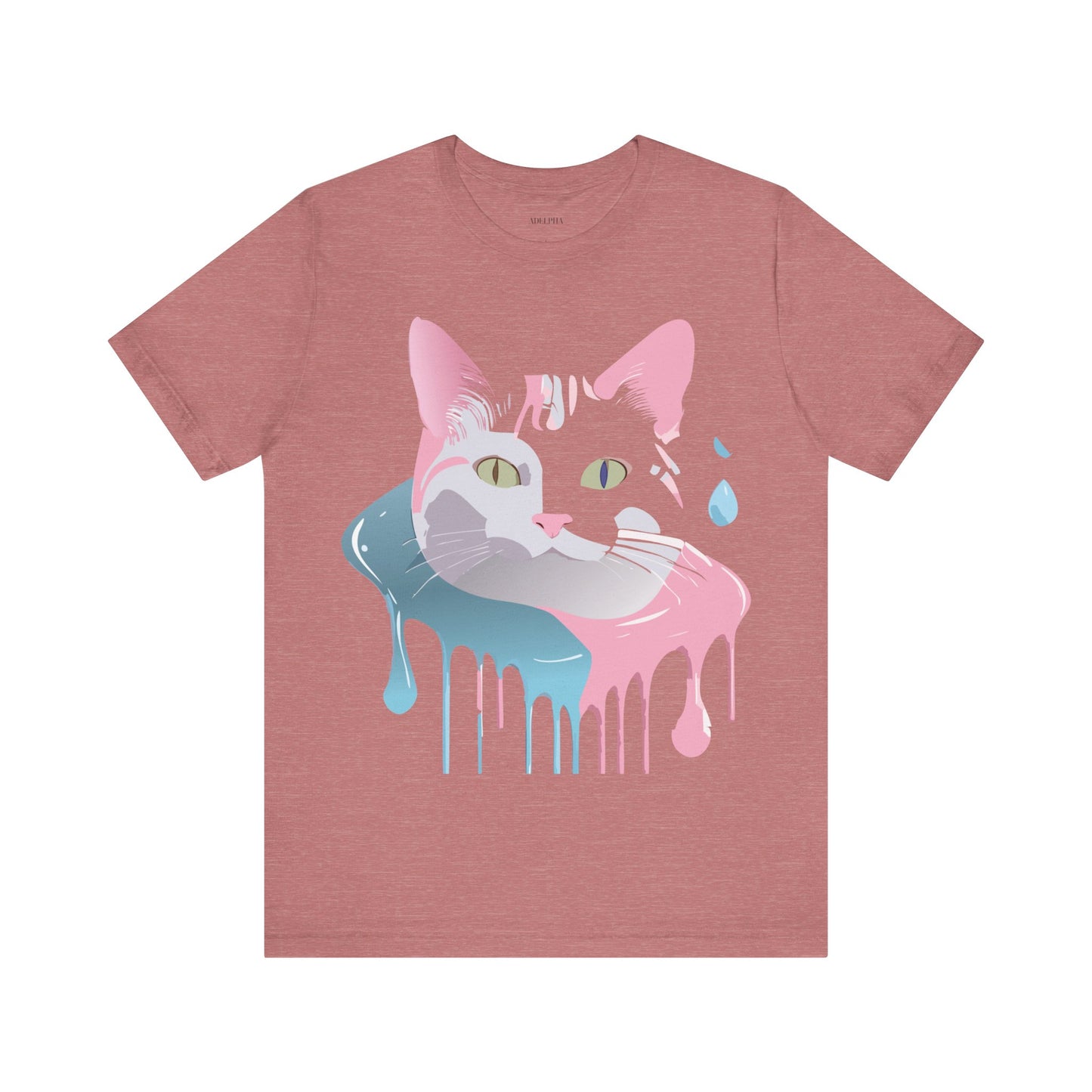 Natural Cotton Tee Shirt with Cat