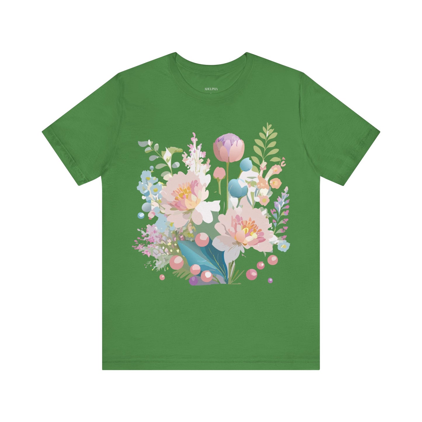 T-shirt en coton naturel avec fleurs