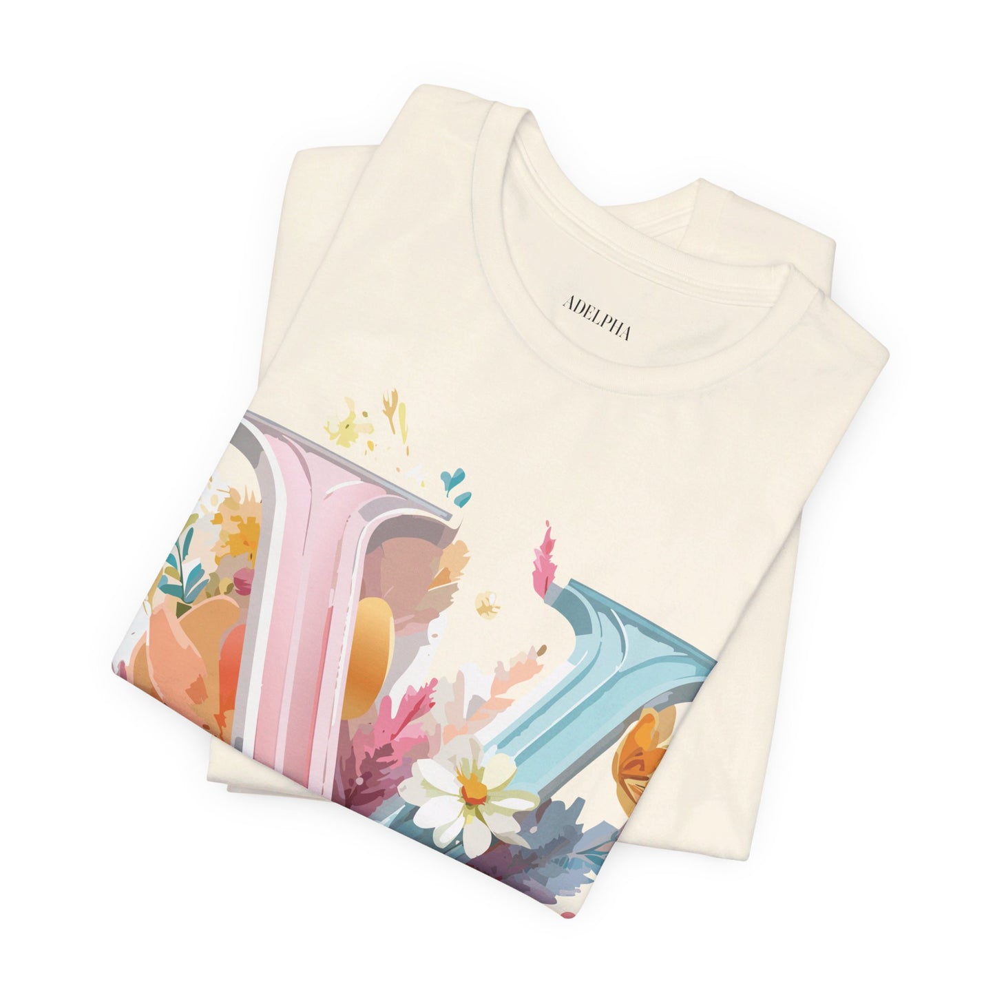 T-shirt en coton naturel - Collection Lettres - V