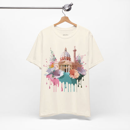 Natural Cotton Tee Shirt - Beautiful Places Collection - Rome Printify
