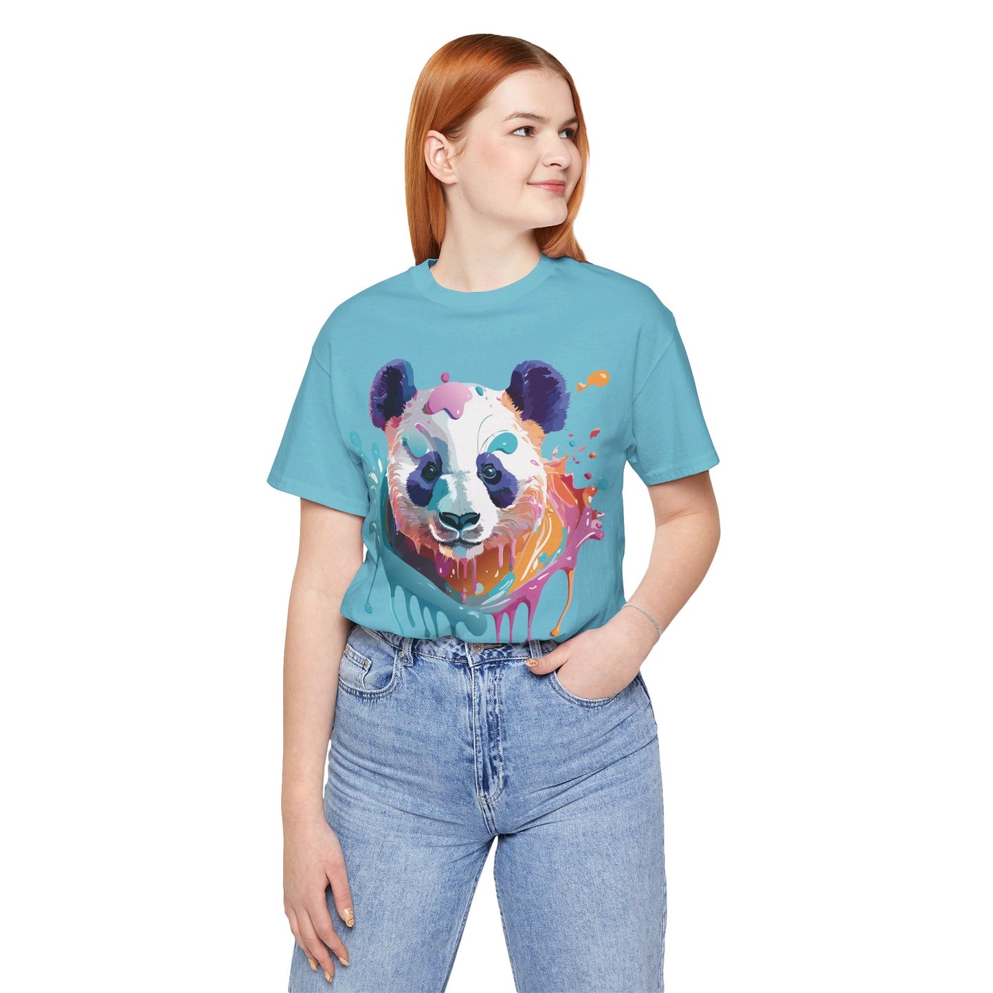 T-shirt en coton naturel avec panda