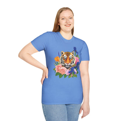 Tiger Shirt Unisex Animal Tee Gildan Softstyle 64000 100 Percent Cotton