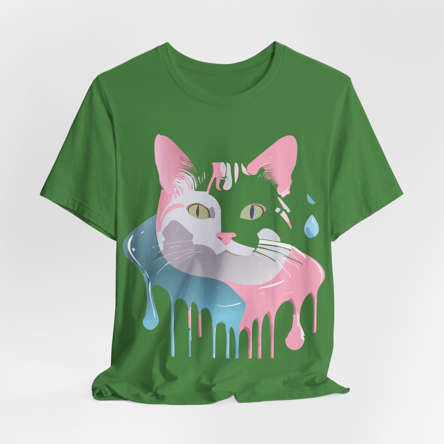 Natural Cotton Tee Shirt with Cat