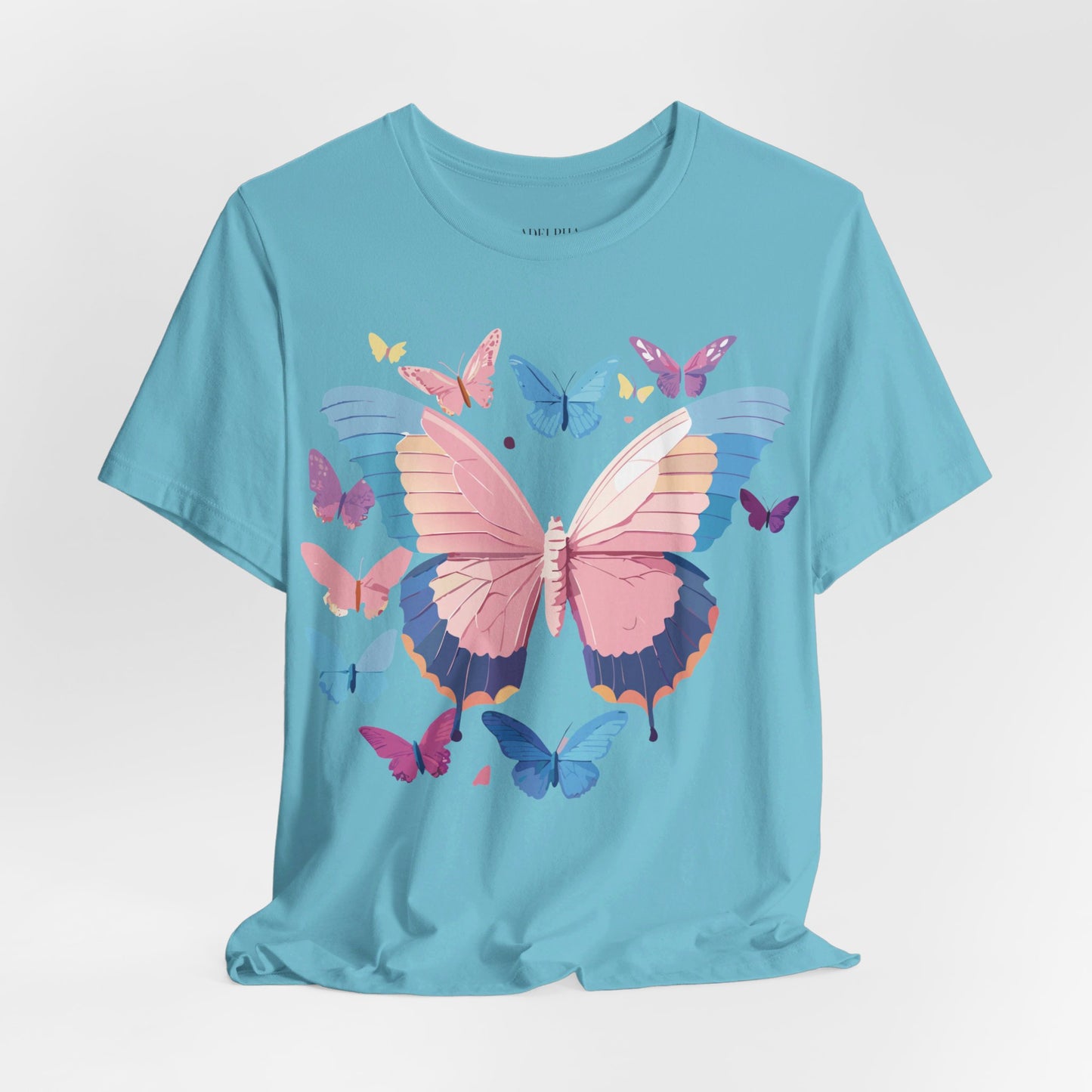 T-Shirt aus natürlicher Baumwolle mit Schmetterling