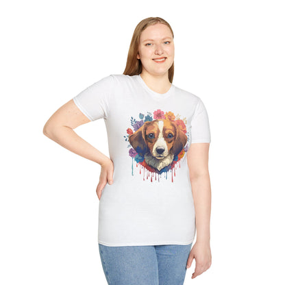 Unisex Dog Shirt Animal Print Tee Gildan Softstyle 64000 Cotton