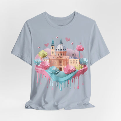 Natural Cotton Tee Shirt - Beautiful Places Collection - Prague Printify