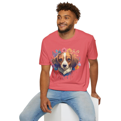 Unisex Dog Shirt Animal Print Tee Gildan Softstyle 64000 Cotton