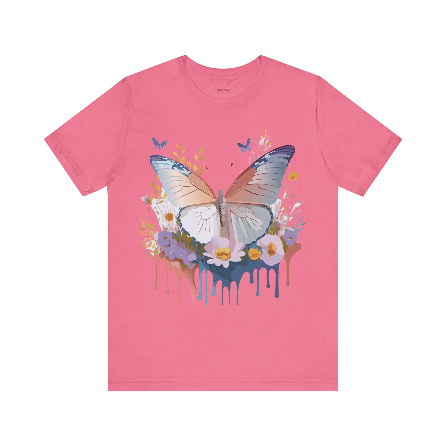 T-Shirt aus natürlicher Baumwolle mit Schmetterling