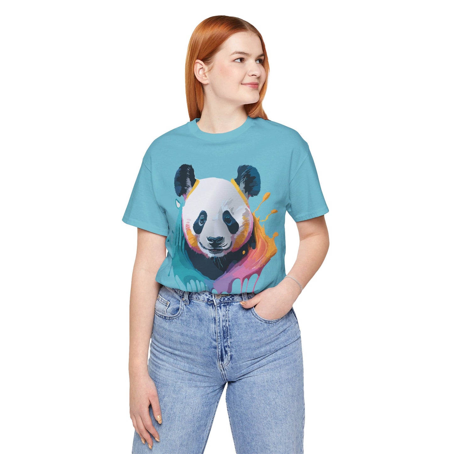 T-Shirt aus natürlicher Baumwolle mit Panda