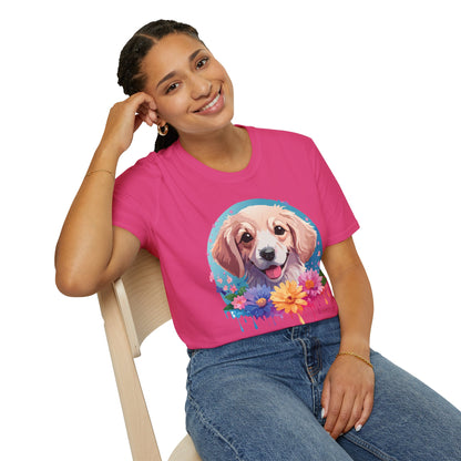Unisex Dog Shirt Animal Tee Gildan Softstyle 64000 100 Percent Cotton