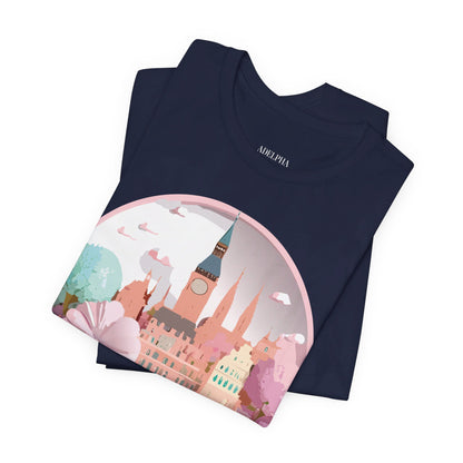 Natural Cotton Tee Shirt - Beautiful Places Collection - Prague Printify