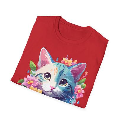Cat Shirt Unisex Cat Lover Tee Premium Gildan Softstyle 64000 Lightweight