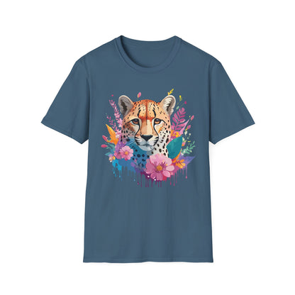 Unisex Cheetah Print Tee Softstyle Gildan 64000 Lightweight Apparel