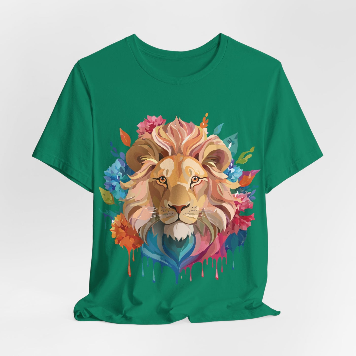 Natural Cotton Tee Shirt with Lion