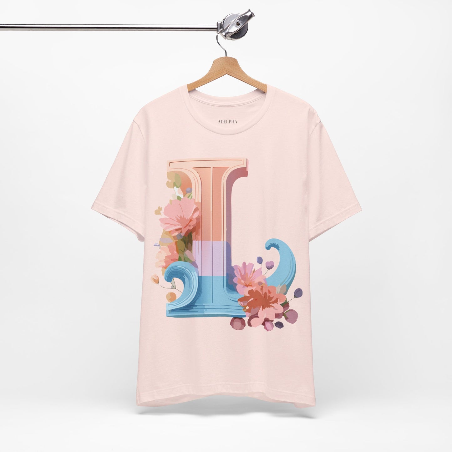 Natural Cotton Tee Shirt - Letters Collection - L