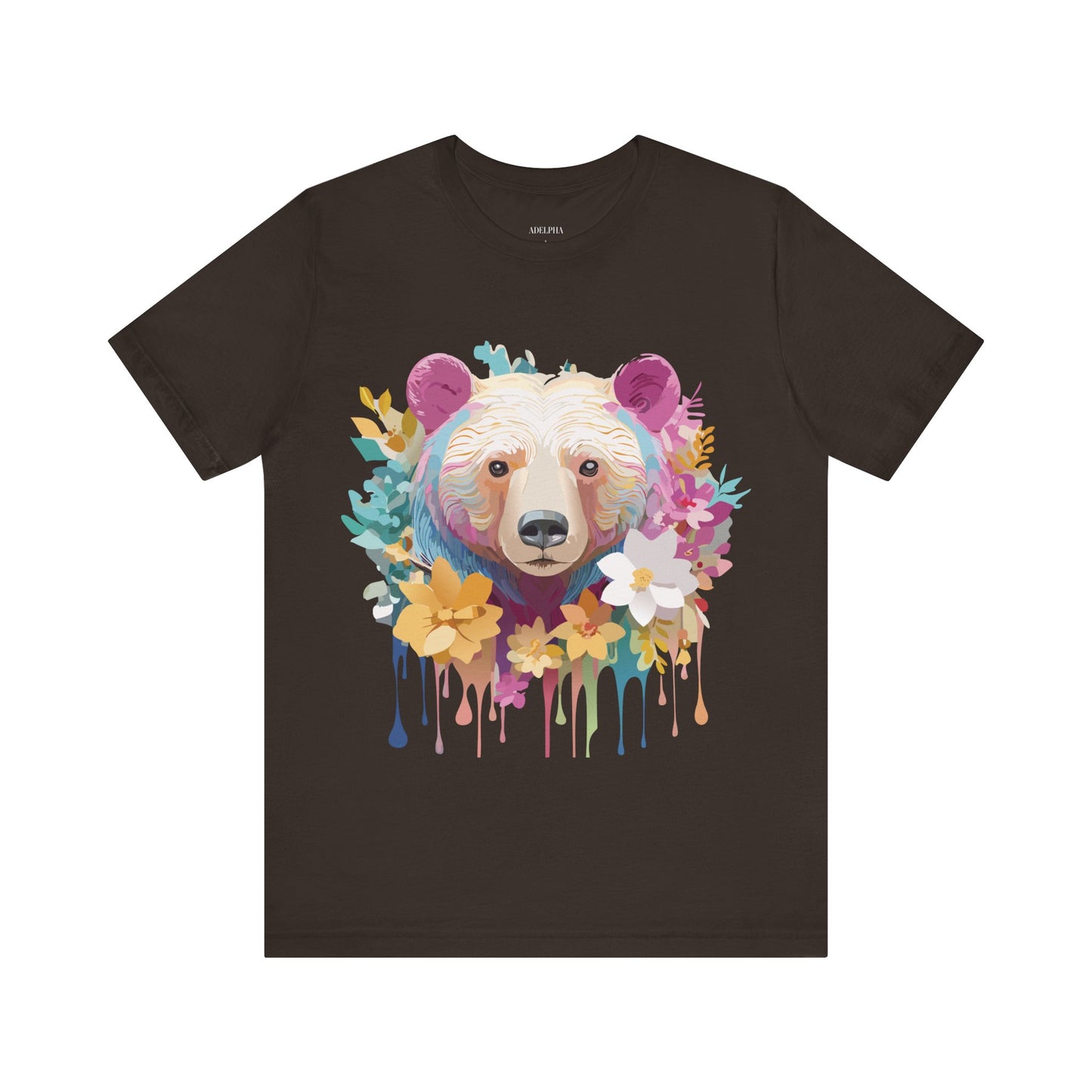 Natural Cotton Tee Shirt with Bear