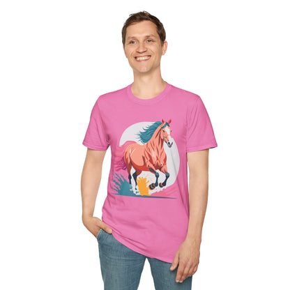 Unisex Horse Shirt Tee Gildan Softstyle 64000 Premium Ringspun Cotton