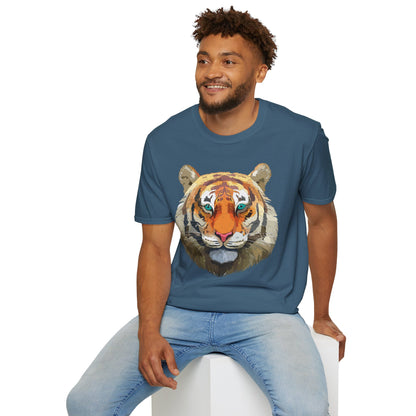 Tiger Shirt Unisex Animal Tee Gildan Softstyle 64000 Cotton Tee